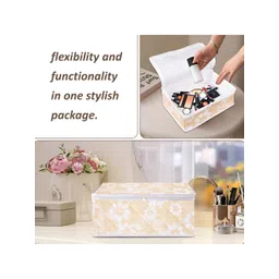 Aura Grey & Gold Toned 4 Pieces Printed Pouch Makeup Storage Bags image 4