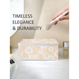 Aura Grey & Gold Toned 4 Pieces Printed Pouch Makeup Storage Bags image 3