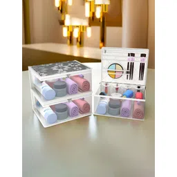 Aura Grey & White 3 Pieces Printed Makeup Storage Bag Organisers-picture-33