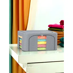 Aura Grey & White Printed Cloth Storage Box-picture-38