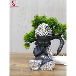 Aura Grey Buddha Idol Showpiece-picture-26