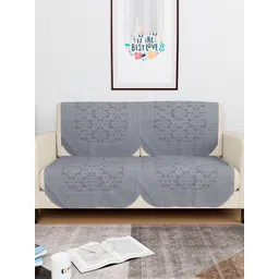 Aura Grey Cotton 4 Piece Sofa Cover-picture-34
