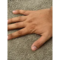 Aura Grey Cotton Anti Slip Bath Rug image 5