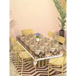 Aura Grey Floral Plastic 6-Seater Table Cover-picture-26