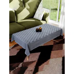 Aura Grey Floral Printed Anti-Skid Cotton 4-Seater Table Cover-picture-11