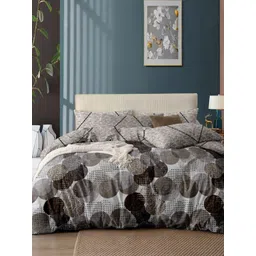 Aura Grey Geometric 350 TC King Bedsheet Set 2.55m x 2.25m-picture-15