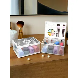 Aura Grey Set of 2 Reusable Makeup Organiser Organisers-image-1