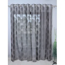 Aura Grey Set of 2 Sheer Door Curtain-image-43