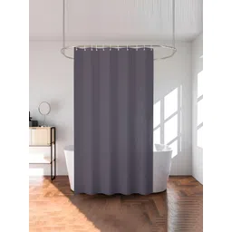 Aura Grey Striped Curtain With 8 Rings-picture-23