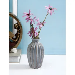 Aura Grey Textured Ceramic Flower Vase-picture-19