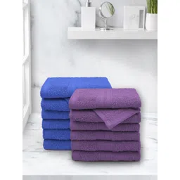 Aura Heaven & Purple Anatolia 12 Piece 100% Cotton Face Towel Set in 500 GSM-picture-40