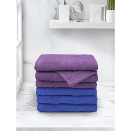 Aura Heaven & Purple Anatolia 6 Piece 100% Cotton Face Towel Set in 500 GSM-picture-42