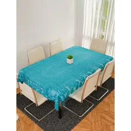 Aura Jhalar Green Floral Textured Anti-Skid 6-Seater Table Cover-image-40
