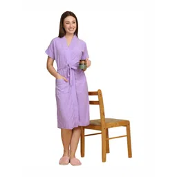 Aura Lavender-Coloured Shawl Collar BathRobe-picture-10