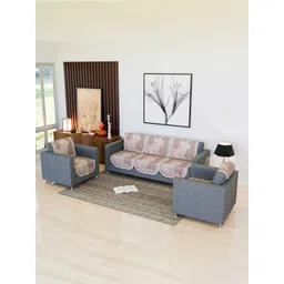 Aura Maroon & Beige 10 Pieces Printed Cotton Sofa Covers-picture-17