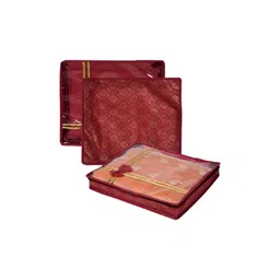 Aura Maroon & Gold Toned 3 Pieces Regular Multi-Utility Organisers-picture-33