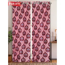 Aura Maroon & Pink Set of 4 Ethnic Motifs Door Curtain-picture-34