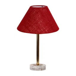 Aura Maroon Metal Traditional Frusturical Shaped Table Lamp image 3