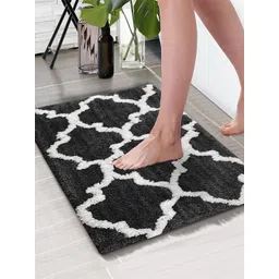 Aura Moroccan Grey & White Moroccan Microfiber 1850 GSM Large Bath Mat-picture-39