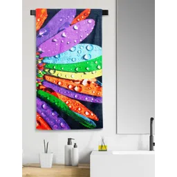 Aura Multicolored Printed 350 GSM Cotton Bath Towel-picture-31