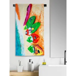 Aura Multicolored Printed 350 GSM Cotton Bath Towel-picture-29