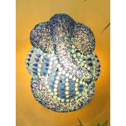 Aura Multicoloured & Blue Textured Glass Abstract Shaped Shaped Wall Lamp-picture-23