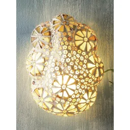 Aura Multicoloured & White Textured Glass Abstract Shaped Shaped Wall Lamp-picture-33