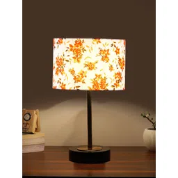 Aura Multicoloured Printed Wood Cylindrical Shaped Table Lamp-picture-38
