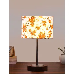 Aura Multicoloured Printed Wood Cylindrical Shaped Table Lamp-picture-41
