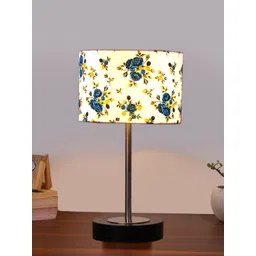Aura Multicoloured Printed Wood Cylindrical Shaped Table Lamp-picture-15