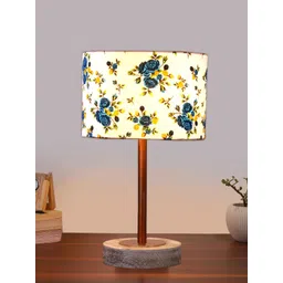 Aura Multicoloured Printed Wood Cylindrical Shaped Table Lamp-picture-11