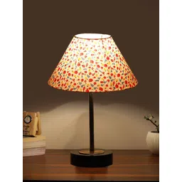 Aura Multicoloured Printed Wood Frusturical Shaped Table Lamp-picture-15