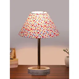 Aura Multicoloured Printed Wood Frusturical Shaped Table Lamp-picture-41