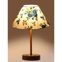 Aura Multicoloured Printed Wood Frusturical Shaped Table Lamp-picture-15