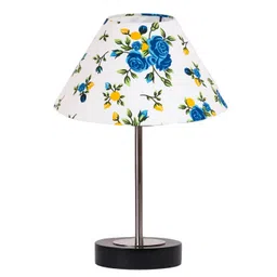Aura Multicoloured Printed Wood Frusturical Shaped Table Lamp-picture-34