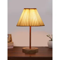 Aura Multicoloured Textured Wood Frusturical Shaped Table Lamp-picture-40