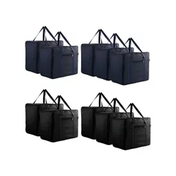Aura Navy Blue & Black 10 Pieces Storage Attachi Bags With Handles-picture-19