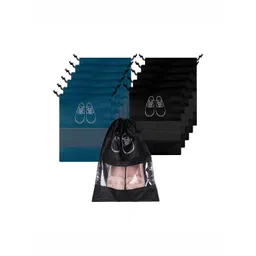 Aura Navy Blue & Black 12 Pieces Water Resistant Shoes Organisers-picture-27