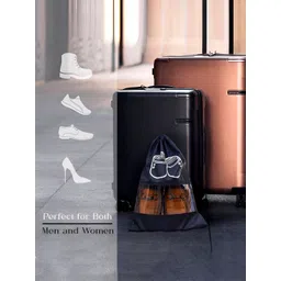 Aura Navy Blue & Black 6 Pieces Printed Shoes Organisers image 2