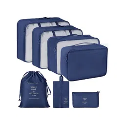 Aura Navy Blue Set of 6 Water Resistant Drawer Organiser Organisers-picture-39