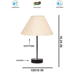 Aura Off White Metal Traditional Abstract Shaped Table Lamp-picture-13