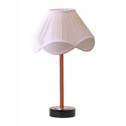 Aura Off White Textured Metal Contemporary Frusturical Shaped Table Lamp-picture-32