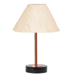Aura Off White Textured Wood Contemporary Frusturical Shaped Table Lamp-picture-40