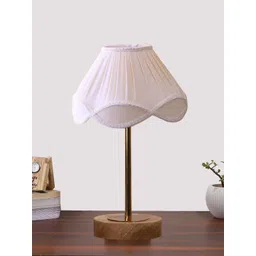 Aura Off White Textured Wood Contemporary Frusturical Shaped Table Lamp-picture-39