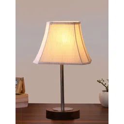 Aura Off White Textured Wood Contemporary Frusturical Shaped Table Lamp-picture-25