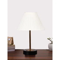 Aura Off White Textured Wood Contemporary Frusturical Shaped Table Lamp-picture-26