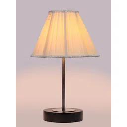 Aura Off White Textured Wood Contemporary Frusturical Shaped Table Lamp-picture-41
