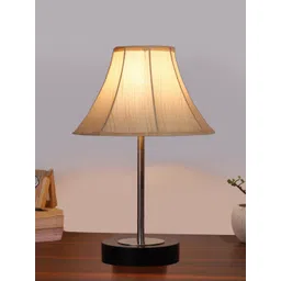 Aura Off White Textured Wood Contemporary Frusturical Shaped Table Lamp-picture-46