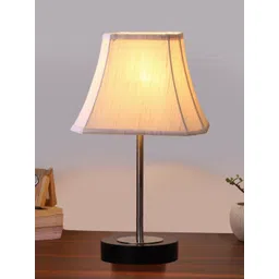 Aura Off White Textured Wood Contemporary Frusturical Shaped Table Lamp-picture-35