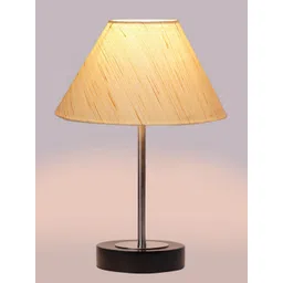 Aura Off White Textured Wood Contemporary Frusturical Shaped Table Lamp image 4